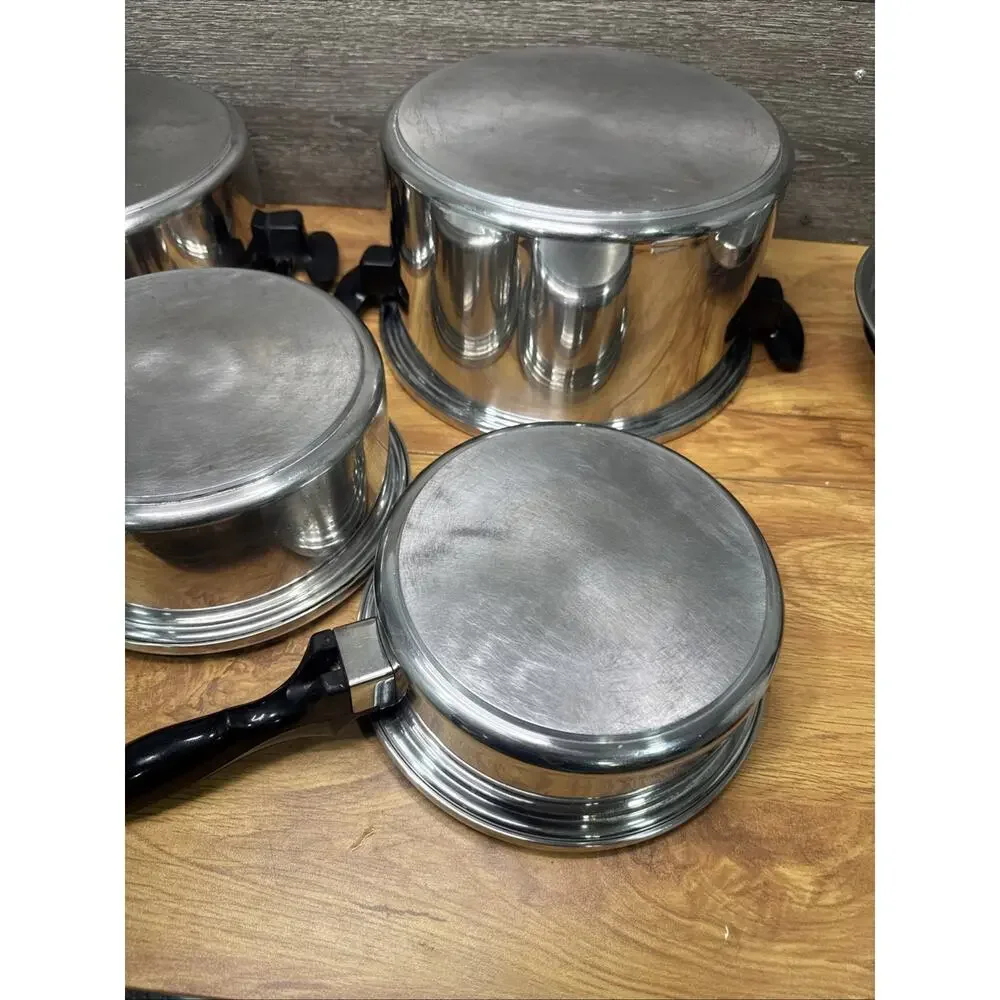 Townecraft Chefs Ware Cookware 8 Piece Set Multi Ply Core T304 Stainless Steel